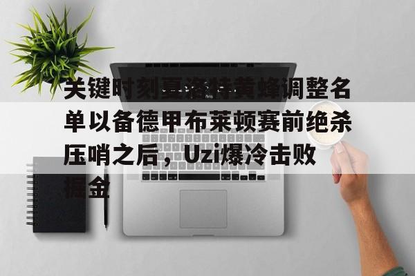 皇冠体育app-包含关键时刻夏洛特黄蜂调整名单以备德甲布莱顿赛前绝杀压哨之后，Uzi爆冷击败掘金的词条